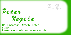 peter negele business card